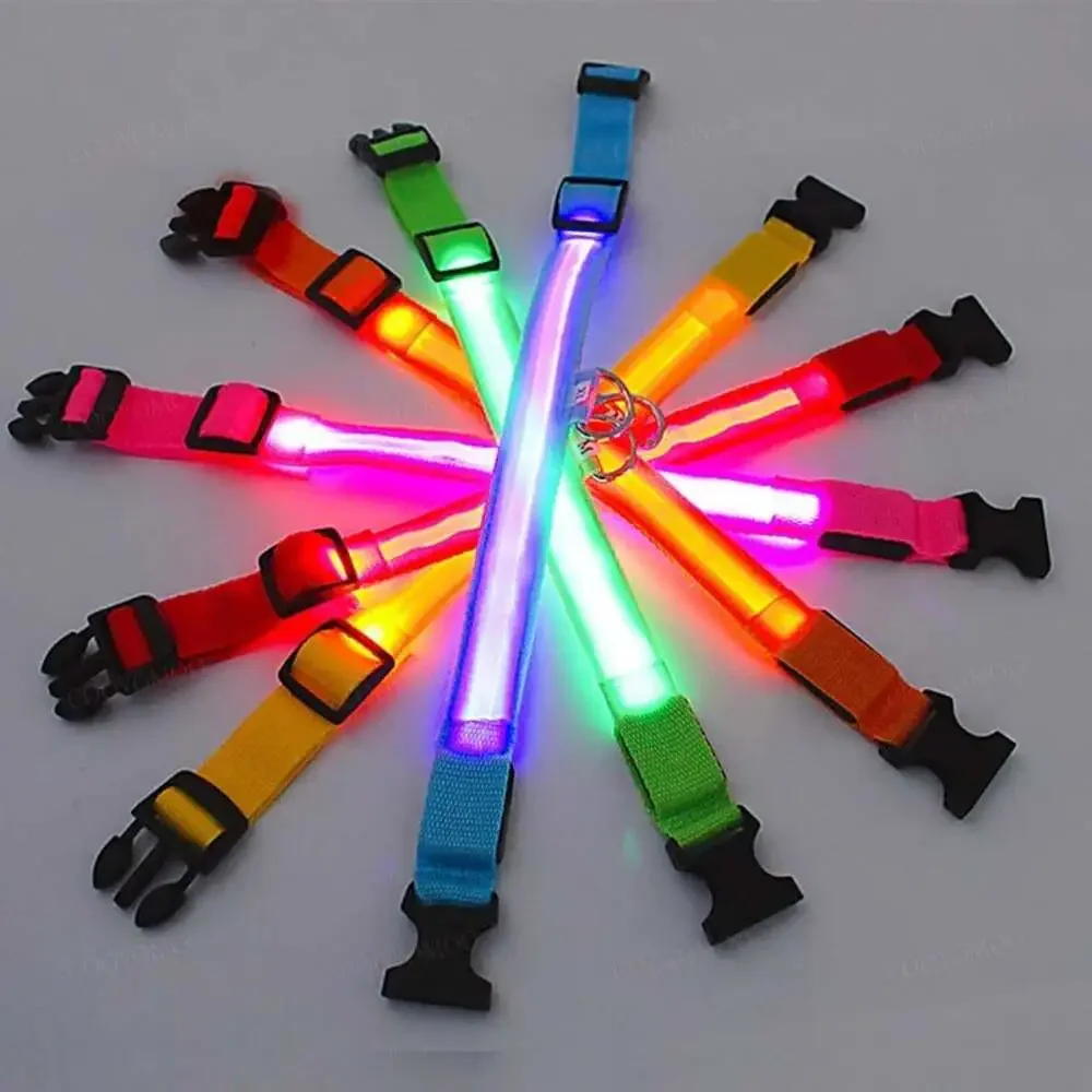 3 Modes Dog Luminous Charge Collar Led Usb Cat Dogs Collars Detachable Night Led